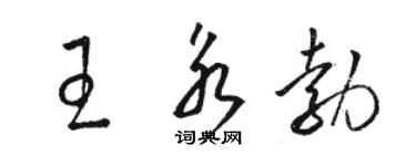 駱恆光王永勃草書個性簽名怎么寫