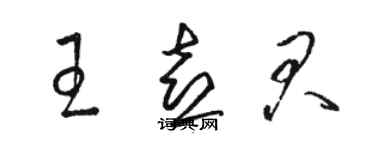 駱恆光王喜君草書個性簽名怎么寫