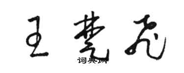 駱恆光王楚飛草書個性簽名怎么寫