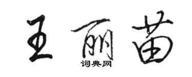 駱恆光王麗苗行書個性簽名怎么寫