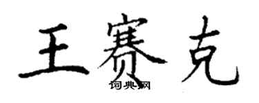 丁謙王賽克楷書個性簽名怎么寫