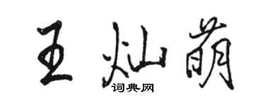 駱恆光王燦萌行書個性簽名怎么寫