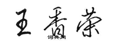 駱恆光王香榮行書個性簽名怎么寫