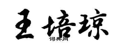 胡問遂王培瓊行書個性簽名怎么寫
