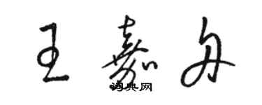 駱恆光王嘉舟草書個性簽名怎么寫