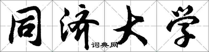 胡問遂同濟大學行書怎么寫