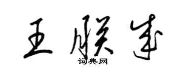 梁錦英王朕成草書個性簽名怎么寫