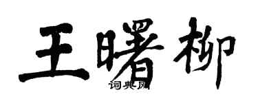 翁闓運王曙柳楷書個性簽名怎么寫