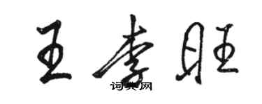 駱恆光王李旺行書個性簽名怎么寫