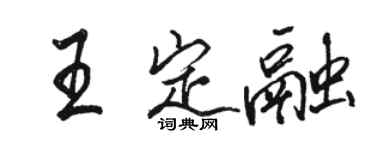 駱恆光王定融行書個性簽名怎么寫