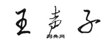 駱恆光王聲子行書個性簽名怎么寫