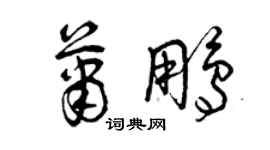 曾慶福蕭鵬草書個性簽名怎么寫