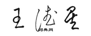 駱恆光王德星草書個性簽名怎么寫