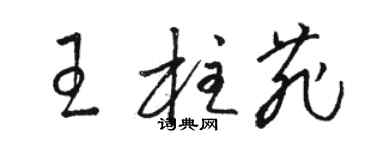 駱恆光王柱菲草書個性簽名怎么寫