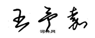 朱錫榮王予嘉草書個性簽名怎么寫