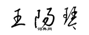 梁錦英王陽琴草書個性簽名怎么寫