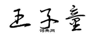 曾慶福王子童草書個性簽名怎么寫