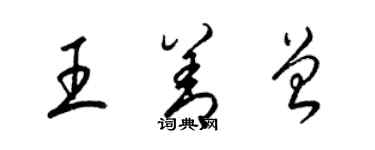 梁錦英王善曾草書個性簽名怎么寫