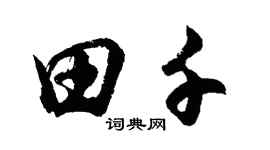 胡問遂田千行書個性簽名怎么寫