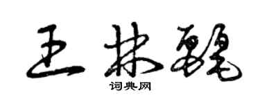 曾慶福王林麗草書個性簽名怎么寫