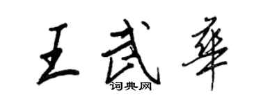 王正良王武華行書個性簽名怎么寫