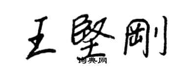 王正良王堅剛行書個性簽名怎么寫