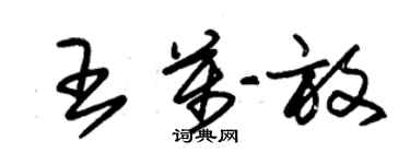 朱錫榮王萬放草書個性簽名怎么寫