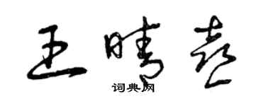 曾慶福王晴喜草書個性簽名怎么寫