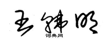 朱錫榮王韓明草書個性簽名怎么寫