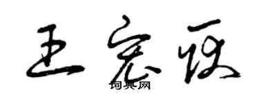 曾慶福王宏耿草書個性簽名怎么寫