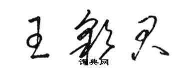 駱恆光王彩君草書個性簽名怎么寫