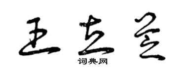 曾慶福王立芝草書個性簽名怎么寫