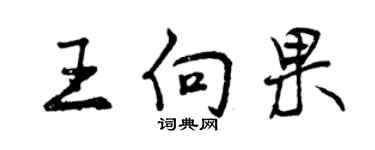 曾慶福王向果行書個性簽名怎么寫