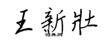 王正良王新壯行書個性簽名怎么寫