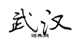 曾慶福武漢行書個性簽名怎么寫