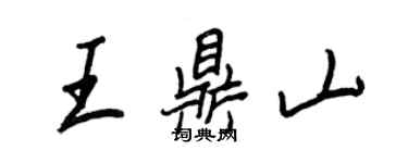 王正良王鼎山行書個性簽名怎么寫