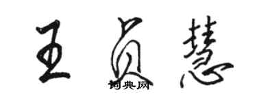 駱恆光王貞慧行書個性簽名怎么寫