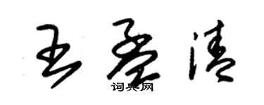 朱錫榮王孟清草書個性簽名怎么寫