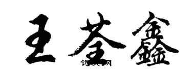 胡問遂王荃鑫行書個性簽名怎么寫