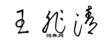 駱恆光王非清草書個性簽名怎么寫