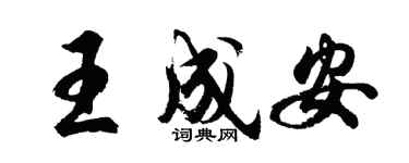 胡問遂王成安行書個性簽名怎么寫