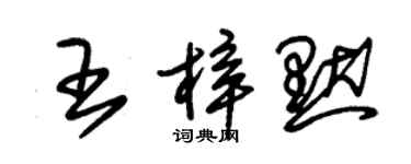 朱錫榮王梓默草書個性簽名怎么寫