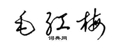 梁錦英毛紅梅草書個性簽名怎么寫