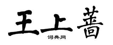 翁闓運王上薔楷書個性簽名怎么寫