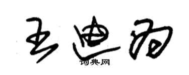 朱錫榮王迪為草書個性簽名怎么寫