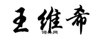 胡問遂王維希行書個性簽名怎么寫