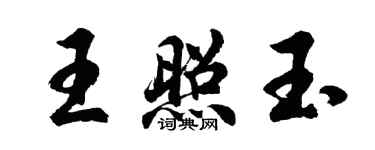 胡問遂王照玉行書個性簽名怎么寫