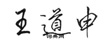 駱恆光王道申行書個性簽名怎么寫