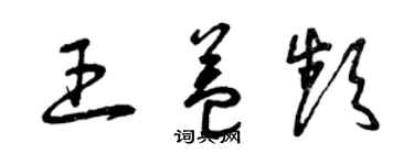 曾慶福王益頻草書個性簽名怎么寫