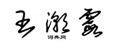 朱錫榮王潮霞草書個性簽名怎么寫